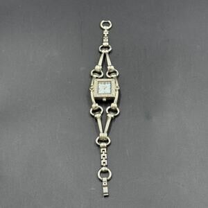 Vintage Geneva Women's Bracelet Style Quartz Watch Silver Tone Untested